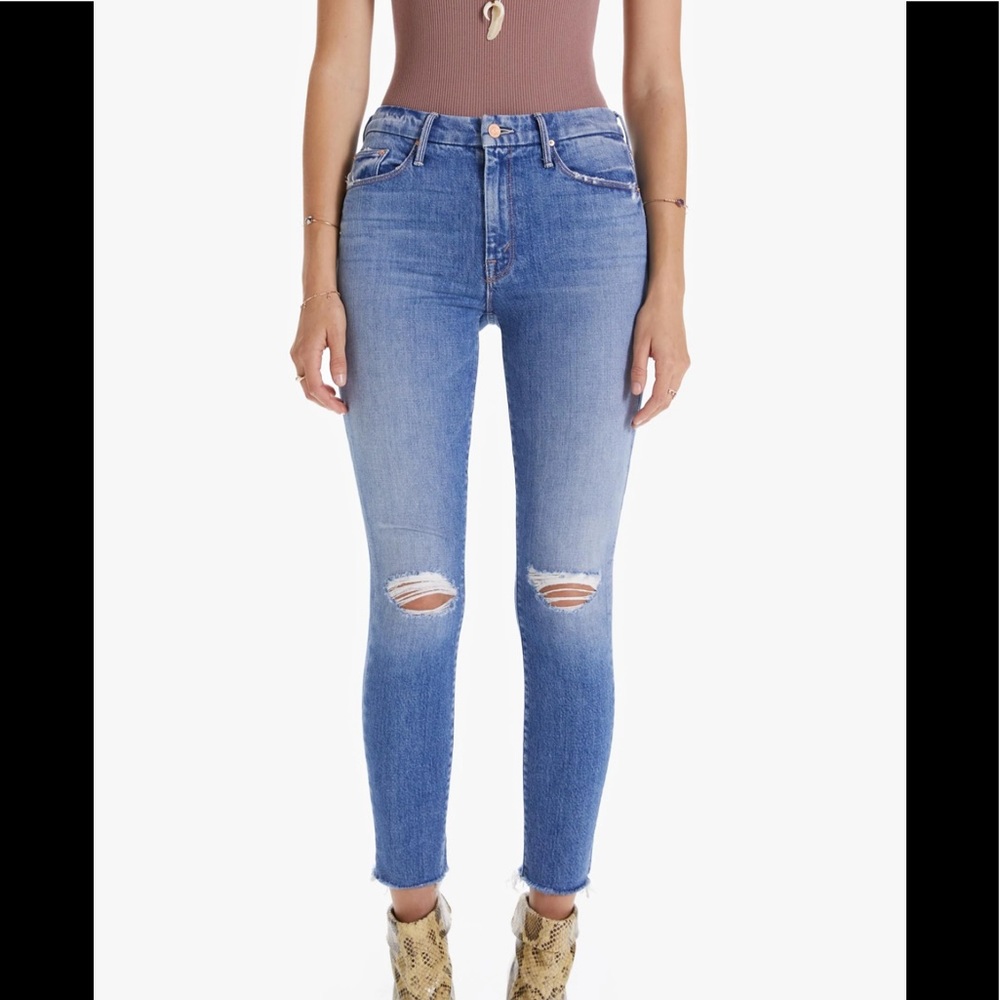 Mother The Looker Ankle Fray in Not Cut and Pasted Size 28